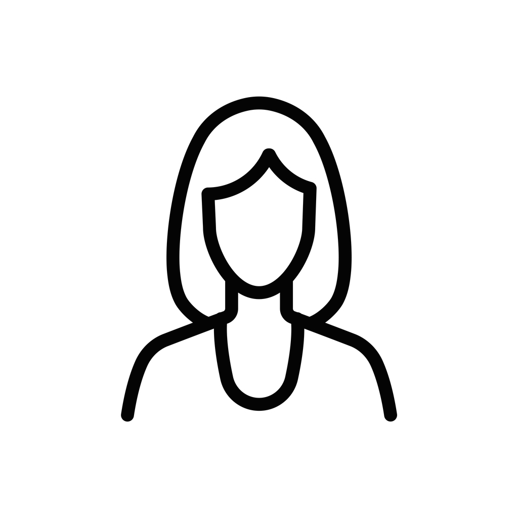 Businesswoman line icon